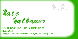 mate halbauer business card